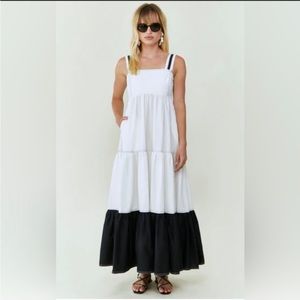 Hunter Bell Rita Dress size L white & black